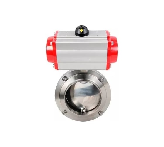 Затвор дисковый DN.ru 304-304-EPDM-2W-W-H Ду65 Ру10 пищ.нержавеющая сталь 304,пн.привод D050-76530 1