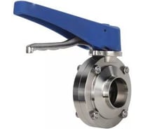 Затвор дисковый DN.ru 304-304-Sil-2W-W-H Ду32 Ру10, пищ.нерж.сталь, под приварку, рукоятка D050-73044