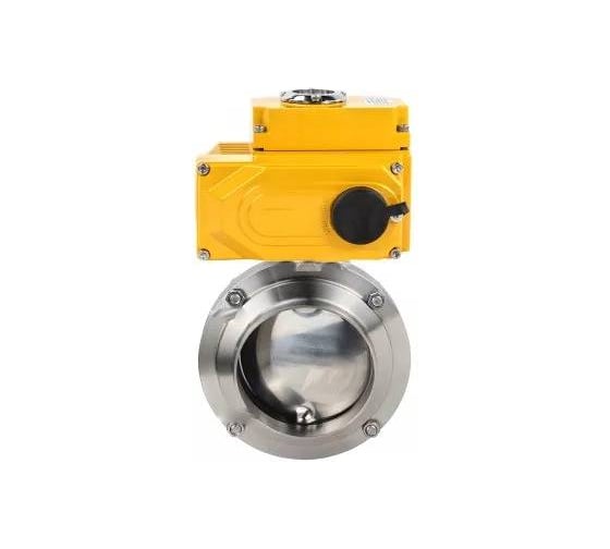 Затвор дисковый DN.ru 304-304-Sil-2W-W-H Ду25 Ру10, пищ.нерж.сталь, эл.привод 220В D050-73313