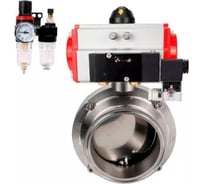 Затвор дисковый DN.ru 304-304-EPDM Ду25 Ру10, пищ.нерж.сталь, пневмопривод, пн.распр, БПВ D050-74807