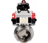 Затвор clamp DN.ru 304-304-Sil-2W-C-H Ду65 Ру10, пищ.нерж.сталь, пневмопривод, пн.распр., БКВ D050-74577