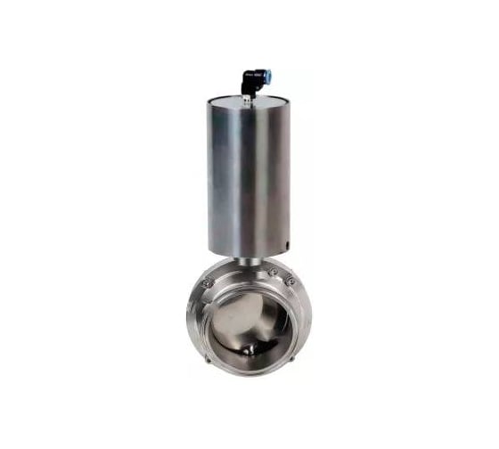 Затвор clamp DN.ru 304-304-Sil-2W-C-H Ду50 Ру10, пищевая нерж.сталь, пневмопривод D050-77831