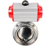 Затвор дисковый DN.ru 304-304-EPDM-2W-T-H Ду40 Ру10, резьбовой, пищ.нерж.сталь, пн.привод D050-77794