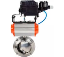 Затвор DN.ru 304-304-Sil Ду32 Ру10, под приварку, пищ.нерж.сталь,пн.привод, позиционер D050-78135