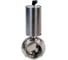 Затвор clamp DN.ru 304-304-Sil-2W-C-H Ду25 Ру10, пищевая нерж.сталь, пневмопривод DN.ru D050-77828 1