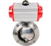 Затвор дисковый DN.ru 304-304-EPDM-2W-W-H Ду80 Ру10 пищ.нержавеющая сталь 304, пневмопривод D050-76477