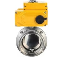 Затвор DN.ru clamp 304-304-EPDM-2W-C-H Ду15 Ру10 пищ.нерж.сталь,эл.привод 220В (0-10В) D050-73410