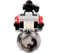 Затвор clamp 304-304-Sil-2W-C-H Ду20 Ру10 пищ.нерж.сталь, пн.привод, пн.распр., БКВ DN.ru D050-77596