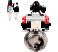 Затвор clamp 304-304-Sil Ду20 Ру10 пищ.нерж.сталь, пн.привод, пн.распр, БКВ, БПВ DN.ru D050-75436