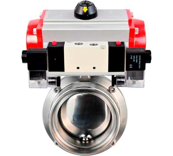 Затвор дисковый 304-304-EPDM-2W-T-H Ду20 Ру10 пищ.нерж.сталь,пн.привод, пн.распр. DN.ru D050-76858 1