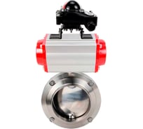 Затвор дисковый 304-304-EPDM Ду25 Ру10 под приварку, пищ.нерж.сталь, пн.привод, БКВ DN.ru D050-78161