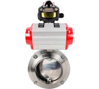 Затвор дисковый 304-304-EPDM Ду25 Ру10 под приварку, пищ.нерж.сталь, пн.привод, БКВ DN.ru D050-78431