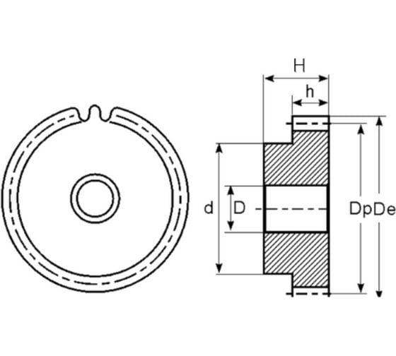Зубчатая шестерня ISKRA со ступицей, M=1,5, Z=42 PM27042, PM27042-ISKRA