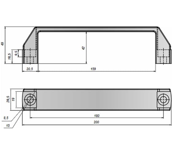 Ручка бугельная Алтервиа алюминиевый сплав Арт. A40401.010180A