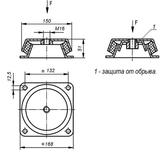Опора машинная KIPP K0687.150160