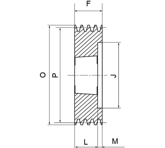 Шкив клиновой под втулку тапербуш ISKRA SPB125-03 TB (PHP 3SPB125TB), BT01253 BT01253-ISKRA