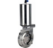 Затвор дисковый DN.ru 304-304-Sil-2W-W-H Ду50 Ру10 пищ.нержавеющая сталь 304, пн.привод D050-73100