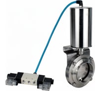 Затвор дисковый DN.ru 304-304-Sil-2W-W-H Ду50 Ру10 пищ.нерж.сталь, пн.привод, пн.распр. D050-73208