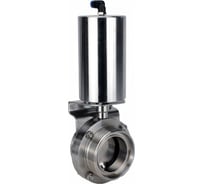 Затвор дисковый DN.ru 304-304-Sil-2W-T-H Ду15 Ру10 пищ.нержавеющая сталь 304, пн.привод D050-73104