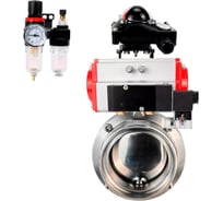 Затвор дисковый DN.ru 304-304-EPDM Ду15 Ру10 пищ.нерж.сталь,пн.привод, пн.распр, БКВ, БПВ D050-75183