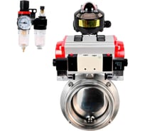 Затвор дисковый DN.ru 304-304-Sil Ду15 Ру10 пищ.нерж.сталь, пн.привод, пн.распр, БКВ, БПВ D050-76017