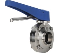 Затвор дисковый DN.ru 304-304-Sil-2W-W-H Ду50 Ру10 пищ.нерж.сталь, под приварку, рукоятка D050-73046