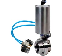 Затвор дисковый DN.ru 304-304-Sil-2W-T-H Ду15 Ру10 пищ.нерж.сталь, пн.привод, пн.распр. D050-73212