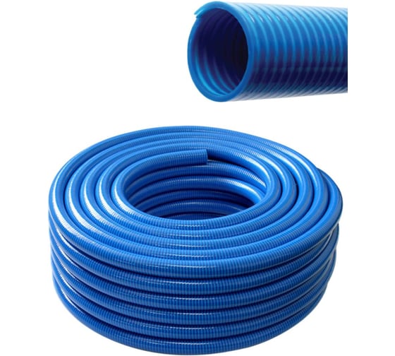 Шланг ассенизаторский ООО Дрим Пул синий, д. 38 мм, 30 метров Д16798
