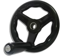 Бакелитовый маховик UnitMC 160х16 с ручкой 100301.4 160х16