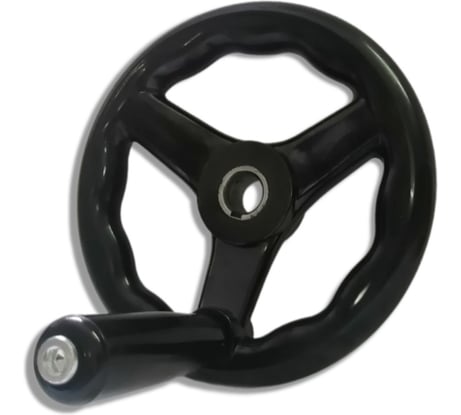 Бакелитовый маховик UnitMC 160х16 с ручкой 100301.4 160х16