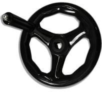 Бакелитовый маховик UnitMC 250х25 с ручкой 100301.7 250x25