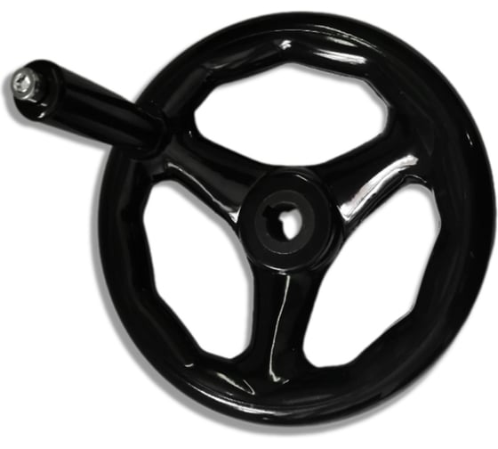 Бакелитовый маховик UnitMC 250х25 с ручкой 100301.7 250x25