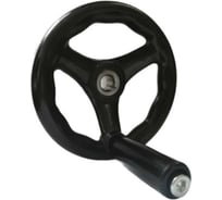 Бакелитовый маховик UnitMC 125х12 с ручкой 100301.3 125х12