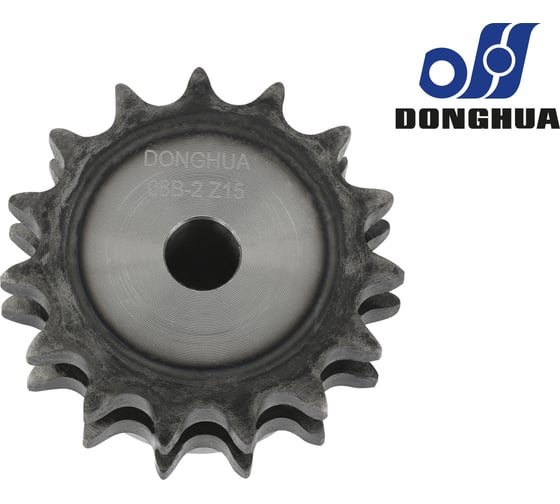 Звездочка со ступицей под расточку DONGHUA 08B-2 Z-15 с калеными зубьями для цепи с шагом 12,7мм (2ПР-12,7-31,8/08В-2) 08B-2BH15 0702 1