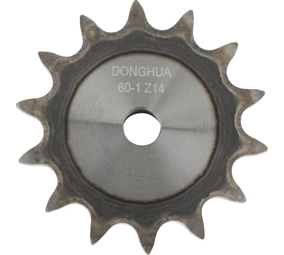 Звездочка со ступицей под расточку DONGHUA 12A-1 Z-14 с калеными зубьями для цепи с шагом 19,05мм (ПР-19,05-31,8 / 60-1 / 12А-1 / 12В-1) 60-1BH14 5573 1