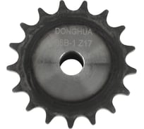 Звездочка со ступицей под расточку DONGHUA 06B-1 Z-17 с калеными зубьями для цепи с шагом 9,525мм (ПР-9,525-9,1 / 06В-1) (06B-1BH17) 4508
