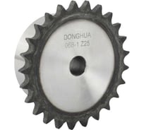Звездочка со ступицей под расточку DONGHUA 06B-1 Z-25 с калеными зубьями для цепи с шагом 9,525мм (ПР-9,525-9,1 / 06В-1) 06B-1BH25 0662