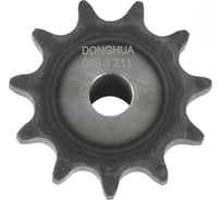 Звездочка со ступицей под расточку DONGHUA 08B-1 Z-11 с калеными зубьями для цепи с шагом 12,7мм (ПР-12,7-18,2 / 08В-1) 08B-1BH11 3441