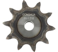 Звездочка со ступицей под расточку DONGHUA 12A-1 Z-10 с калеными зубьями для цепи с шагом 19,05мм (ПР-19,05-31,8 / 60-1 / 12А-1 / 12В-1) 60-1BH10 5570