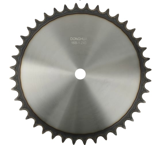 Звездочка со ступицей под расточку DONGHUA 16B-1 Z-40 с калеными зубьями для цепи с шагом 25,4мм (16В-1) 16B-1BH40 13093 1