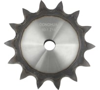 Звездочка со ступицей под расточку DONGHUA 16A-1 Z-14 с калеными зубьями для цепи с шагом 25,4мм (ПР-25,4-60 / 80-1 / 16А-1) 80-1BH14 0376