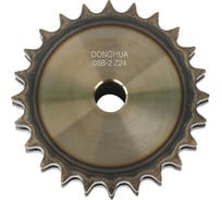 Звездочка со ступицей под расточку DONGHUA 08B-2 Z-24 с калеными зубьями для цепи с шагом 12,7мм (2ПР-12,7-31,8 / 08В-2) 08B-2BH24 0706