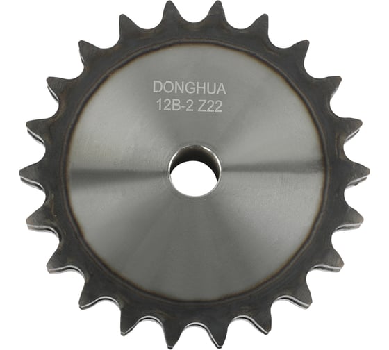 Звездочка со ступицей под расточку DONGHUA 12B-2 Z-22 с калеными зубьями для цепи с шагом 19,05мм (2ПР-19,05-64 / 12В-2 / 12А-2) 12B-2BH22 9208 1