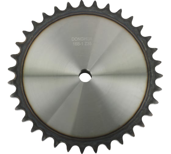 Звездочка со ступицей под расточку DONGHUA 16B-1 Z-35 с калеными зубьями для цепи с шагом 25,4мм (16В-1) 16B-1BH35 0794 1