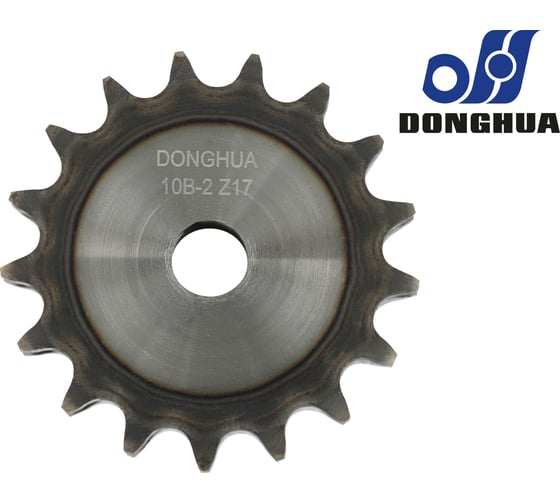 Звездочка со ступицей под расточку DONGHUA 10B-2 Z-17 с калеными зубьями для цепи с шагом 15,875мм (2ПР-15,875-45,4 / 10В-2) 10B-2BH17 0734 1