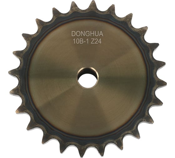 Звездочка со ступицей под расточку DONGHUA 10B-1 Z-24 с калеными зубьями для цепи с шагом 15,875мм (ПР-15,875-23 / 10В-1) 10B-1BH24 0720 1