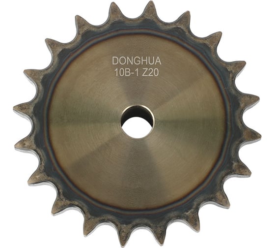 Звездочка со ступицей под расточку DONGHUA 10B-1 Z-20 с калеными зубьями для цепи с шагом 15,875мм (ПР-15,875-23 / 10В-1) 10B-1BH20 0717 1