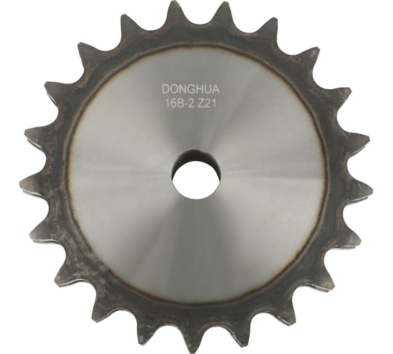 Звездочка со ступицей под расточку DONGHUA 16B-2 Z-21 с калеными зубьями для цепи с шагом 25,4мм (16В-2) 16B-2BH21 8632 1