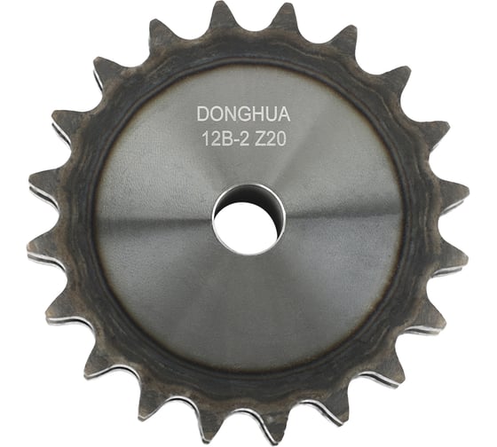 Звездочка со ступицей под расточку DONGHUA 12B-2 Z-20 с калеными зубьями для цепи с шагом 19,05мм (2ПР-19,05-64 / 12В-2 / 12А-2) 12B-2BH20 10032 1