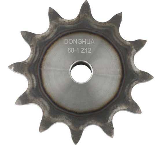 Звездочка со ступицей под расточку DONGHUA 12A-1 Z-12 с калеными зубьями для цепи с шагом 19,05мм (ПР-19,05-31,8 / 60-1 / 12А-1 / 12В-1) 60-1BH12 5571 1